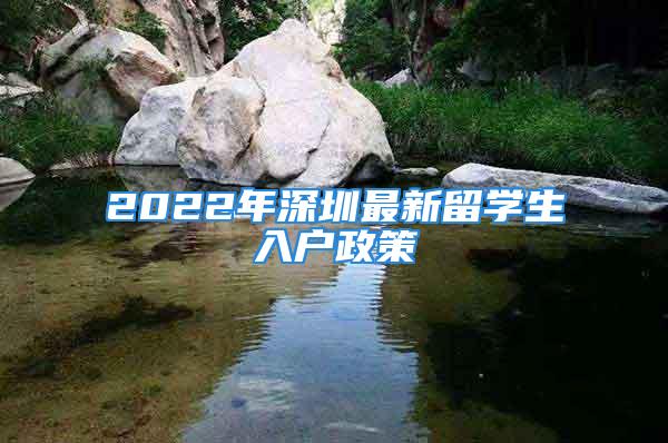 2022年深圳最新留学生入户政策