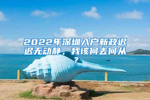 2022年深圳入户新政迟迟无动静，我该何去何从？