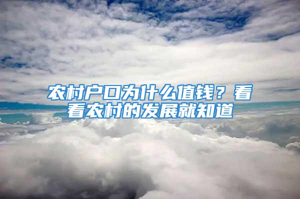 农村户口为什么值钱？看看农村的发展就知道