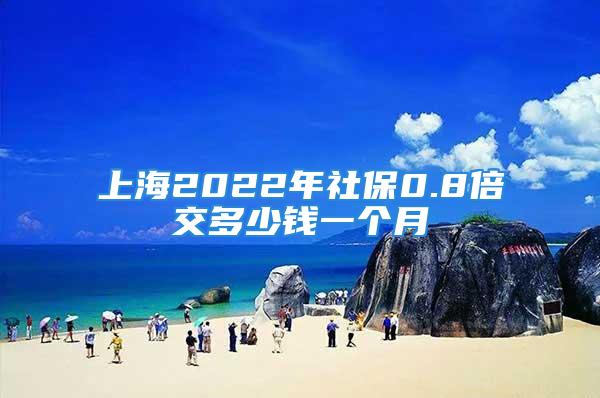 上海2022年社保0.8倍交多少钱一个月