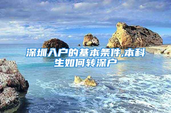 深圳入户的基本条件,本科生如何转深户