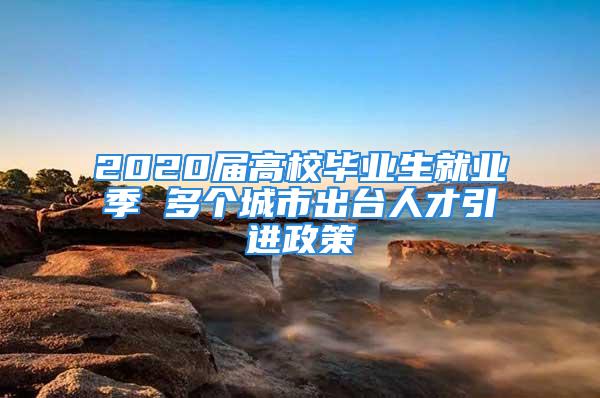 2020届高校毕业生就业季 多个城市出台人才引进政策